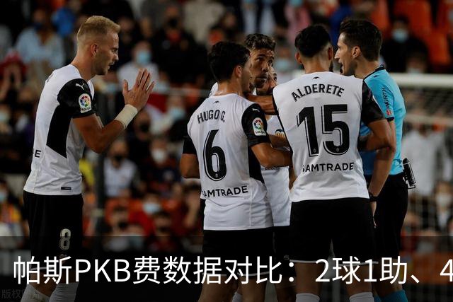 帕斯PKB费数据对比：2球1助、4射4正vs0球0助、1射0正